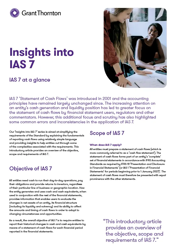 IAS 7 at a glance released