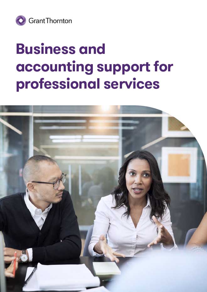 Business and accounting support for professional services