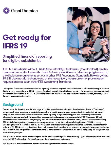 GET READY FOR IFRS 19