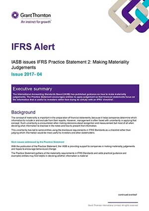 IASB Alert cover page